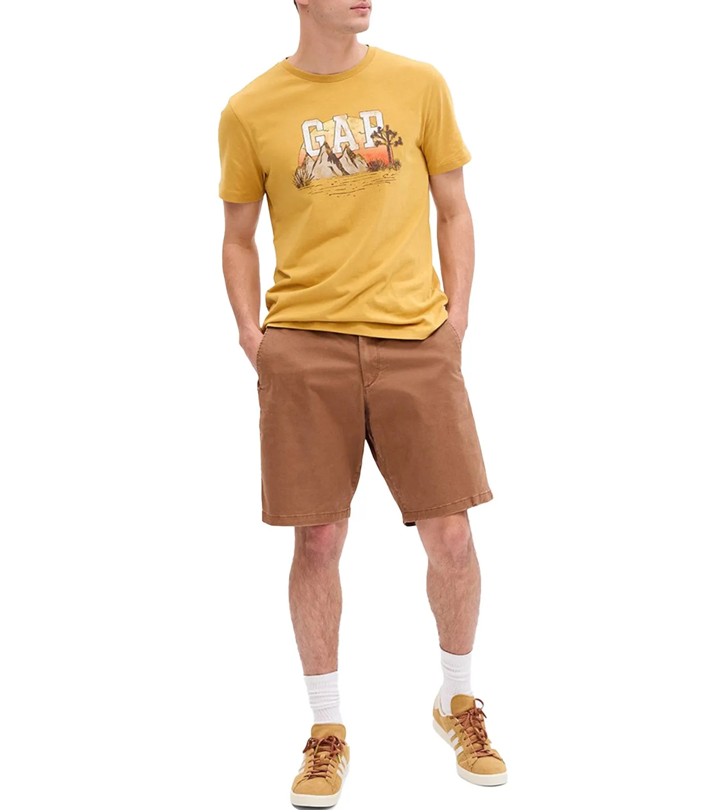 10" Essential Khaki Shorts with Washwell Rawhide