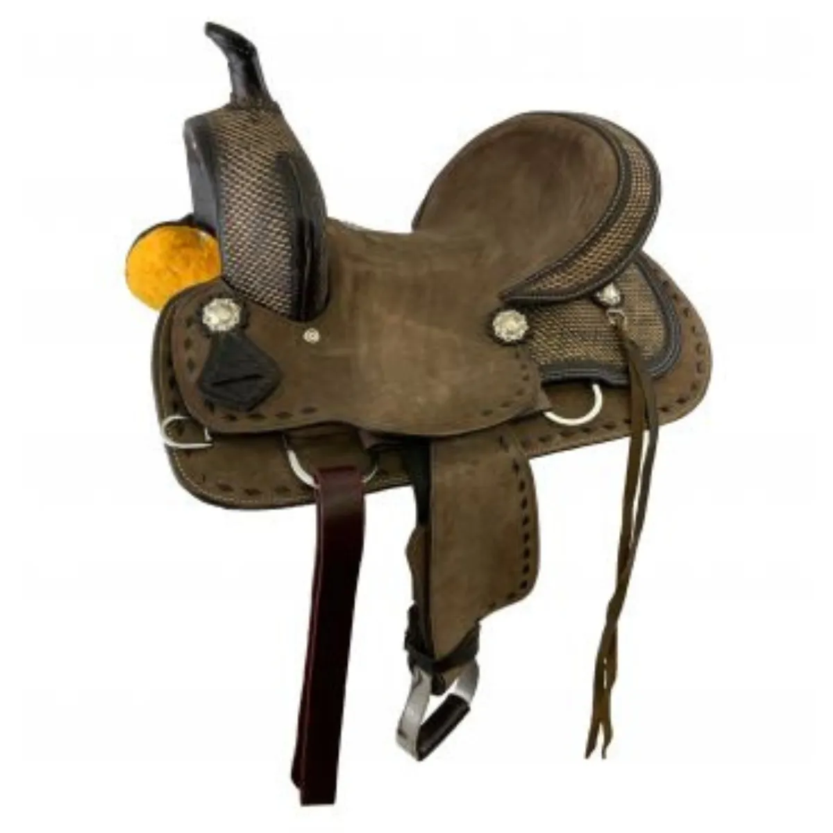 13" DOUBLE T  YOUTH HARD SEAT BARREL STYLE SADDLE