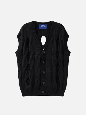 Aelfric Eden Cut Out Twist Rope Sweater Vest