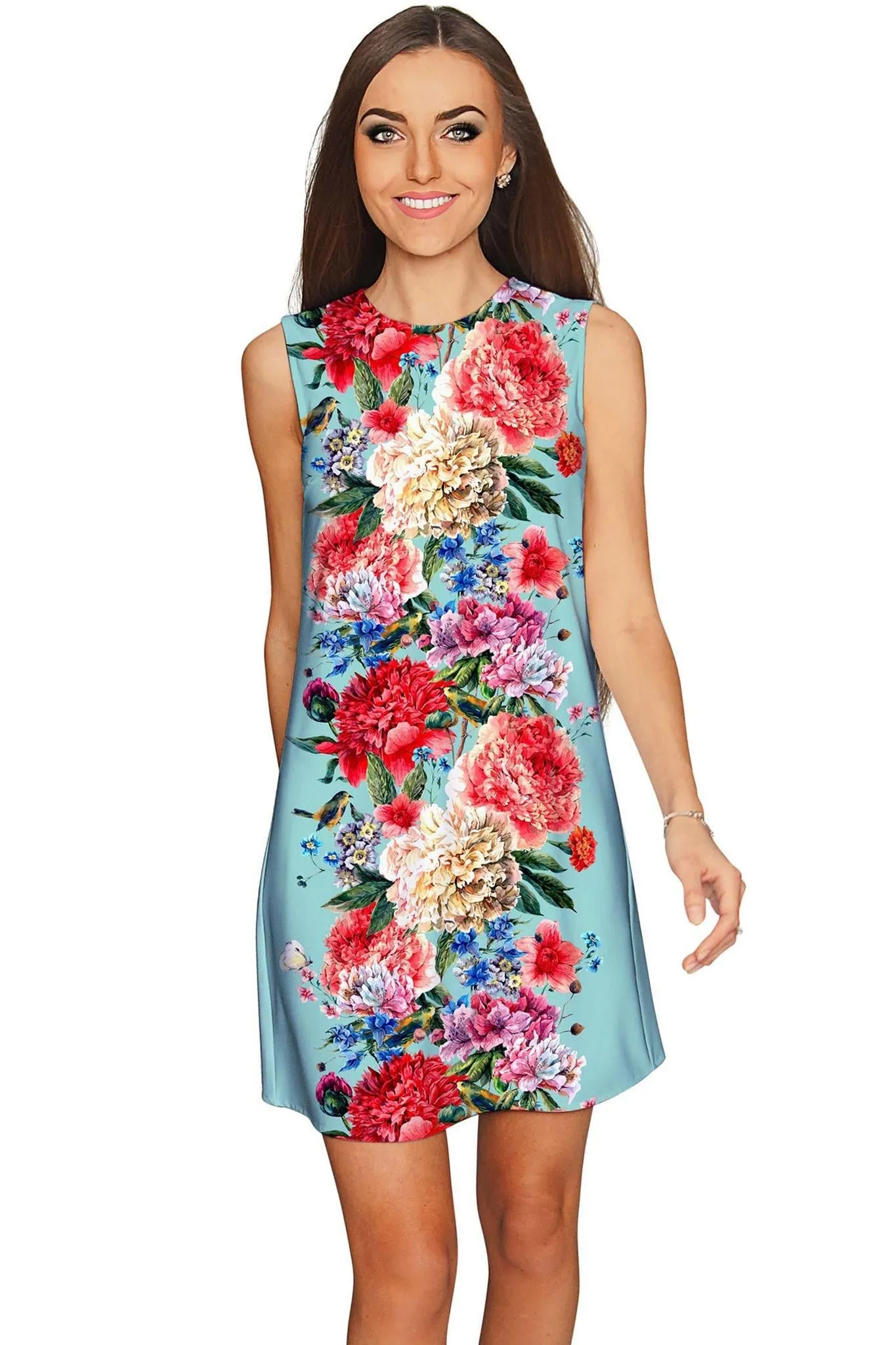 Amour Adele Shift Blue Floral Mommy and Me Dresses