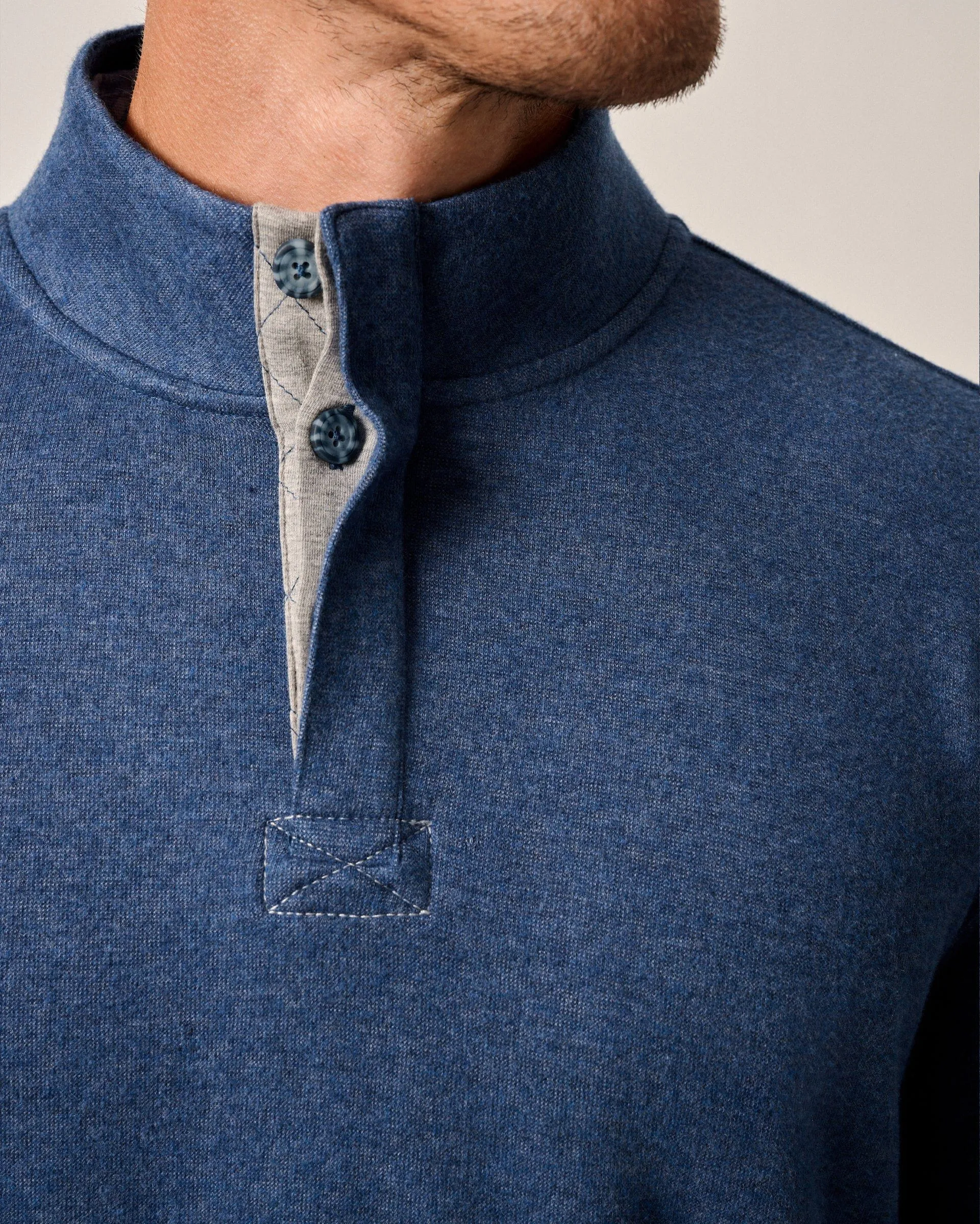 Banyan Henley Pullover in Ocean by Johnnie-O