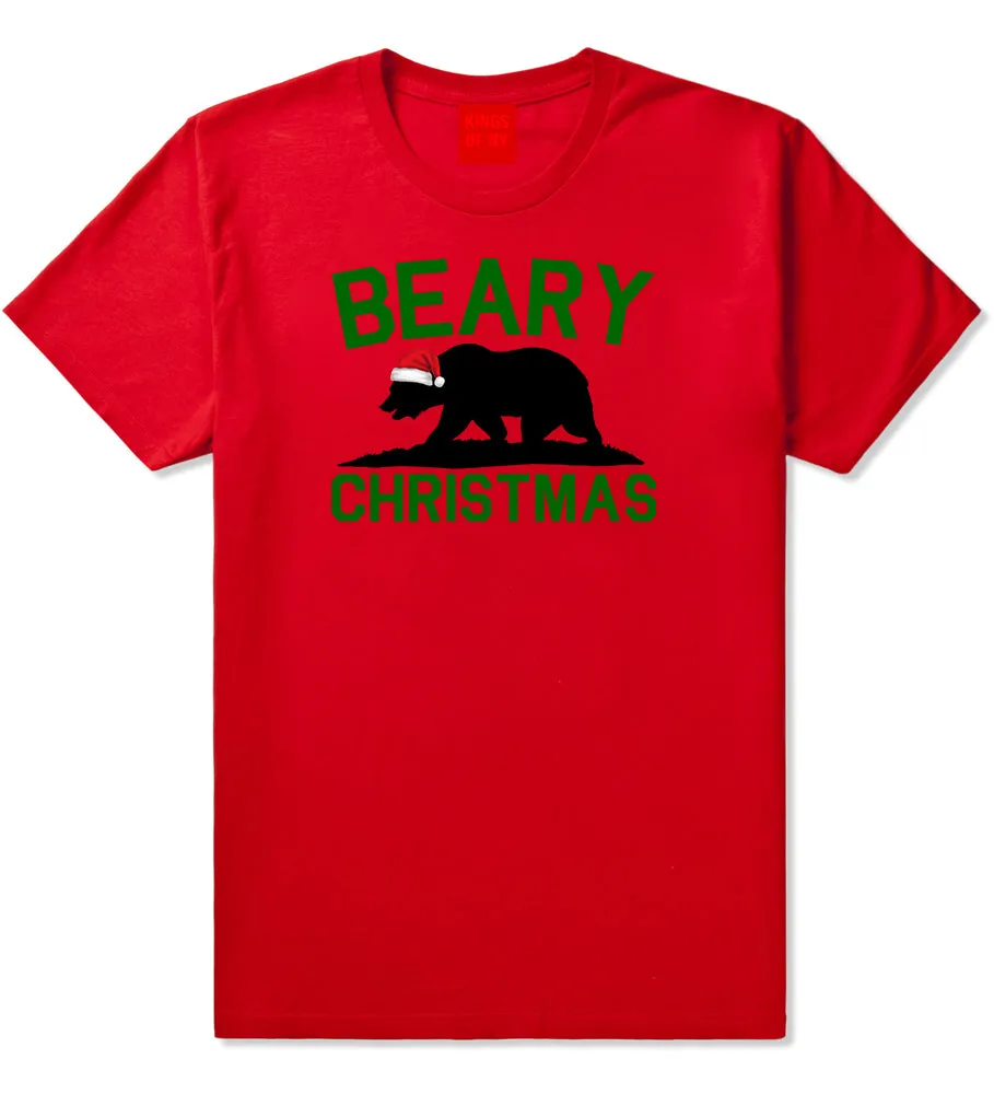 Beary Christmas California Bear funny Mens T-Shirt