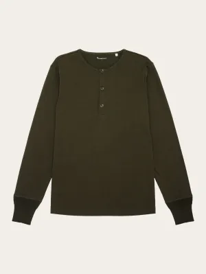 BO long sleeve henley - Regenerative Organic Certified™ - GOTS/Vegan - Forrest Night