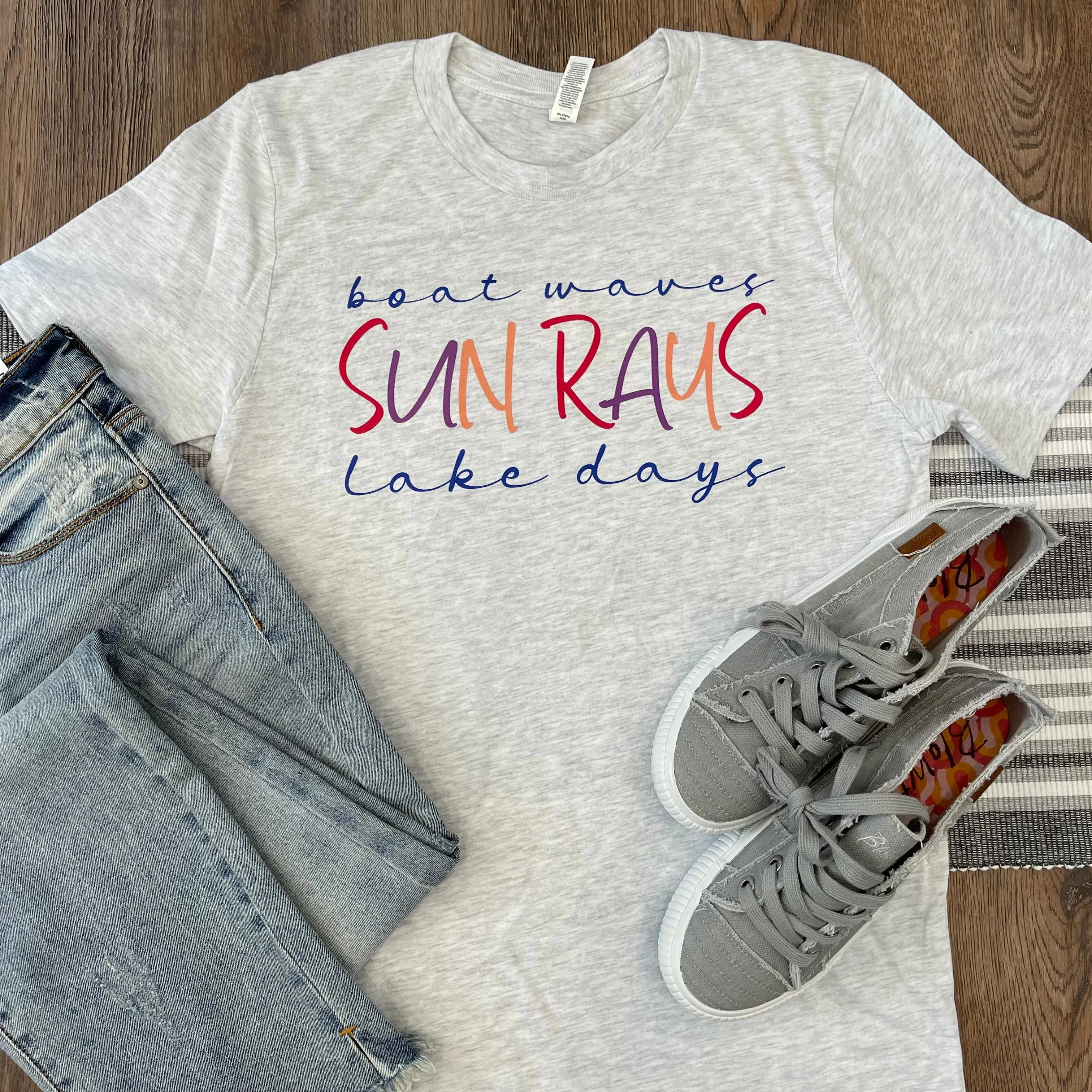 Boat Waves Lake Days Tee