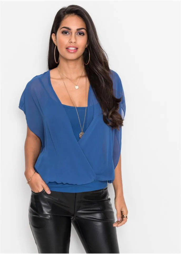 Bodyflirt shirt-blouse, blue