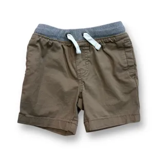 Boys Cat & Jack Size 18 Months Brown Khaki Elastic Band Shorts