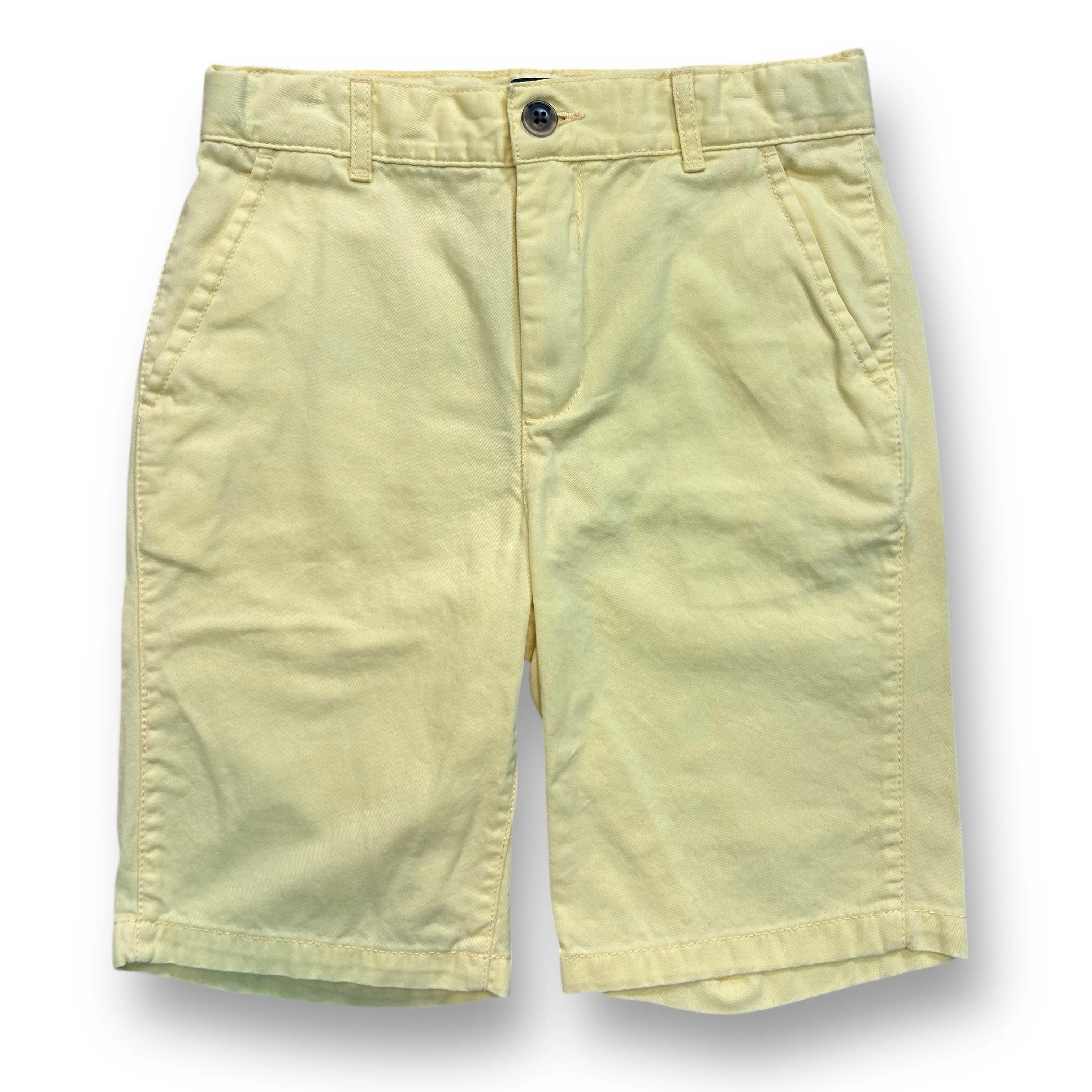 Boys Children's Place Size 10 Yellow Adjustable Waist Long Khaki Shorts