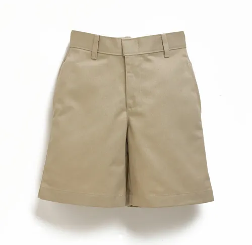 Boys Khaki Regular Flat Front Shorts