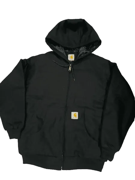 Carhartt Rework style black hooded jackets