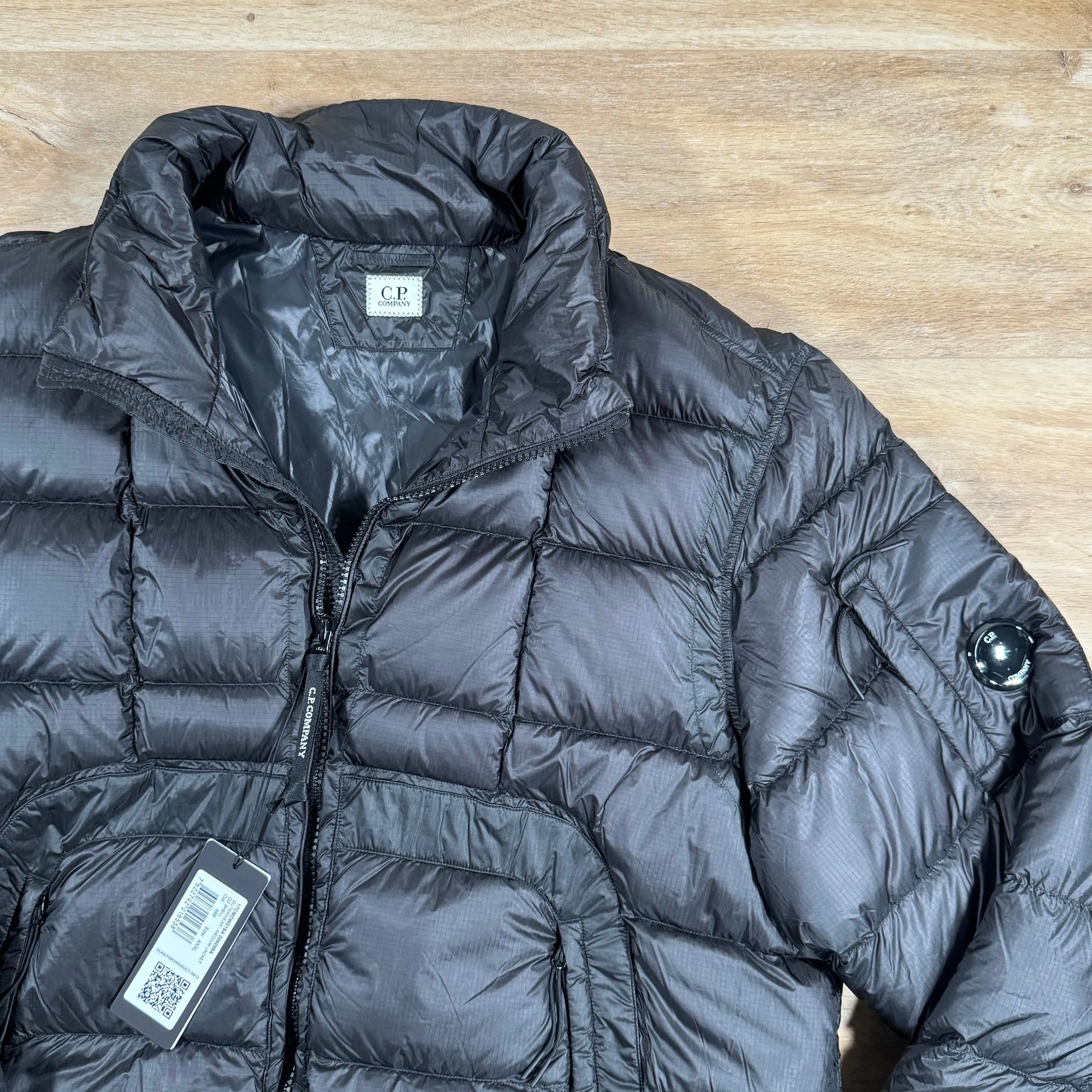 C.P. Company Short Down Lens Jacket in Black