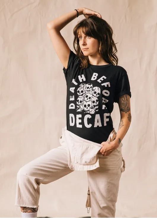 Death Before Decaf Unisex T-Shirt