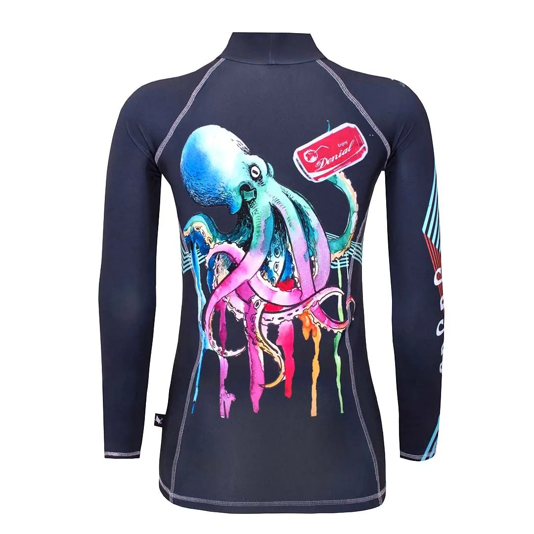 Denial men's long sleeve rash guard UV