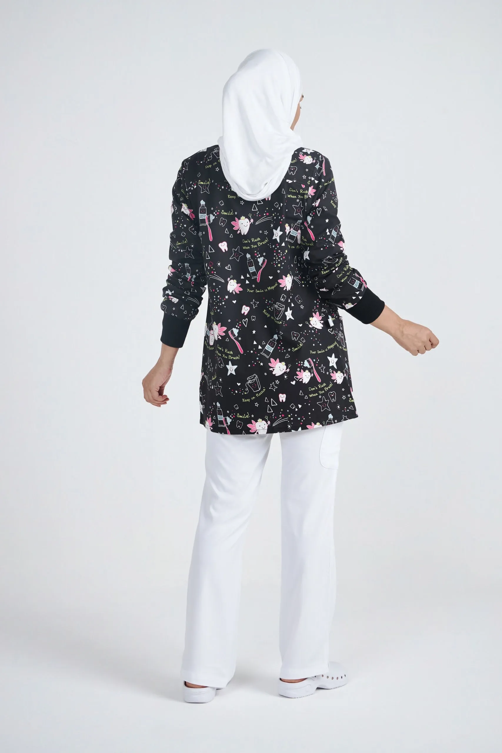 Dental Printed Scrub Jacket