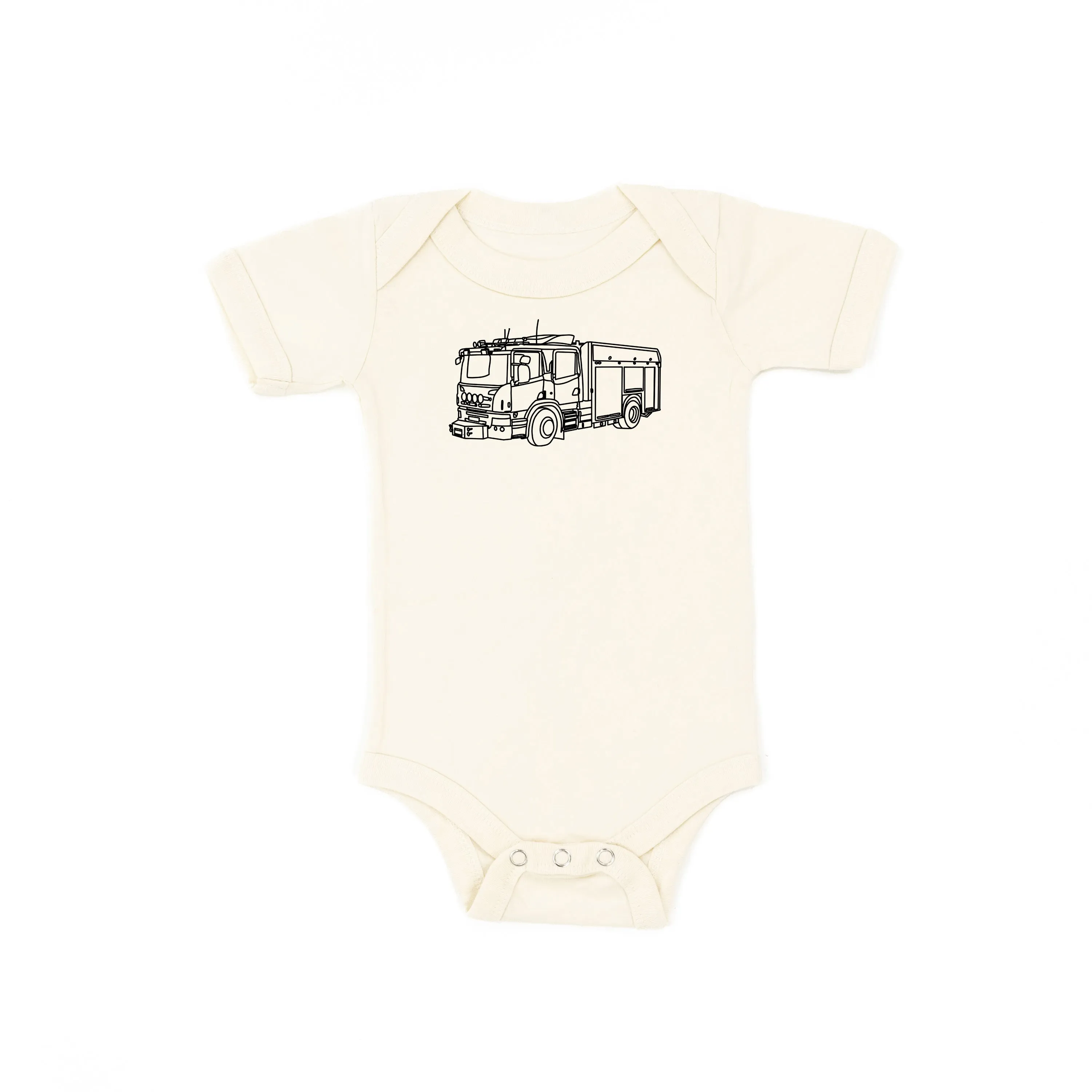 FIRE TRUCK - Minimalist Design - Short Sleeve Child Shirt