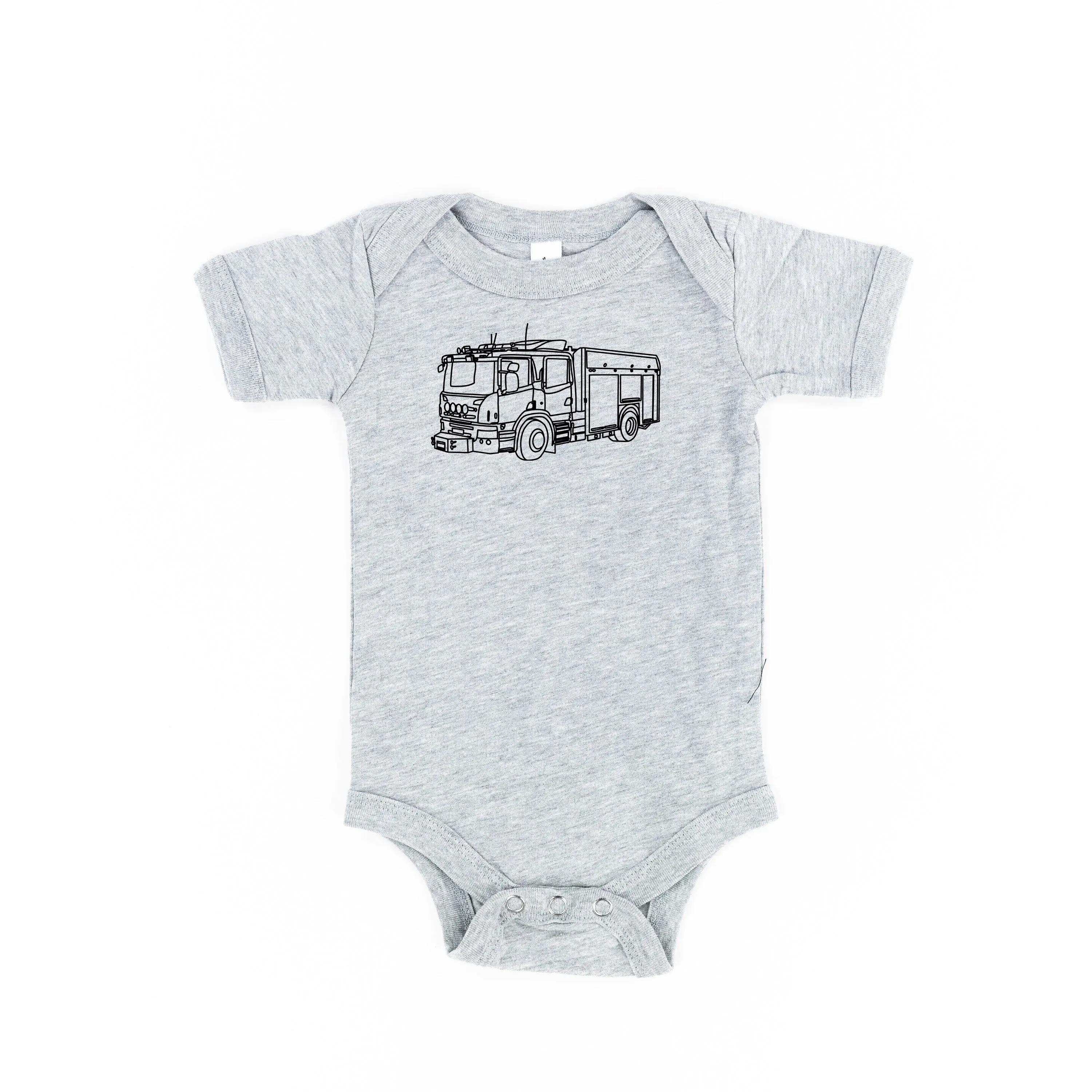 FIRE TRUCK - Minimalist Design - Short Sleeve Child Shirt