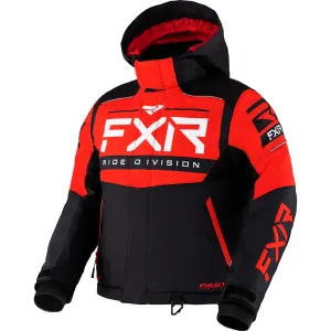 FXR  Youth Helium Snowmobile Jacket Thermal Flex Insulated Warm Black Red