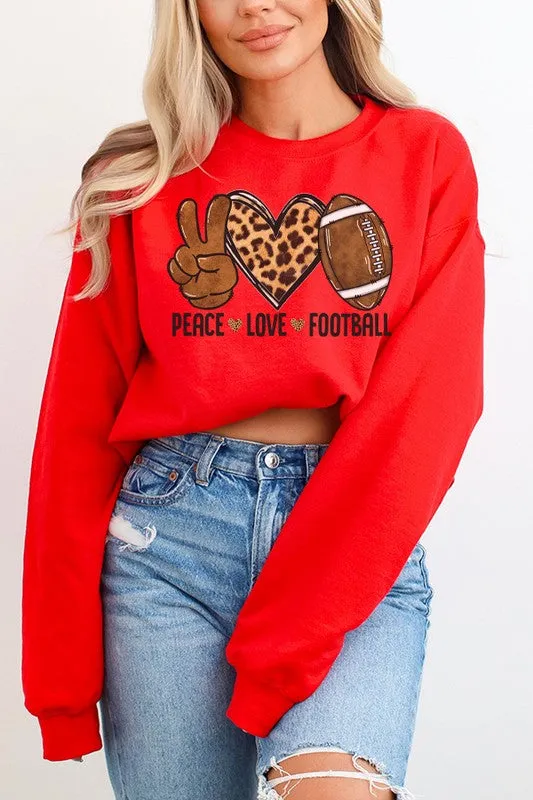 Gameday Fall Peace Love Football Sweatshirt