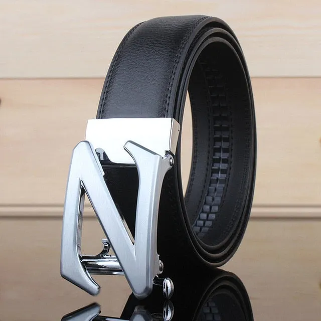 High Quality Z Buckle Strap Cow Genuine Leather Belts