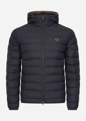 Hooded insulated jacket - navy