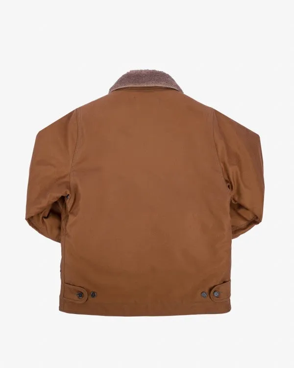 Iron Heart IHM-35 Alpaca-Lined Whipcord N1 Deck Jacket Brown