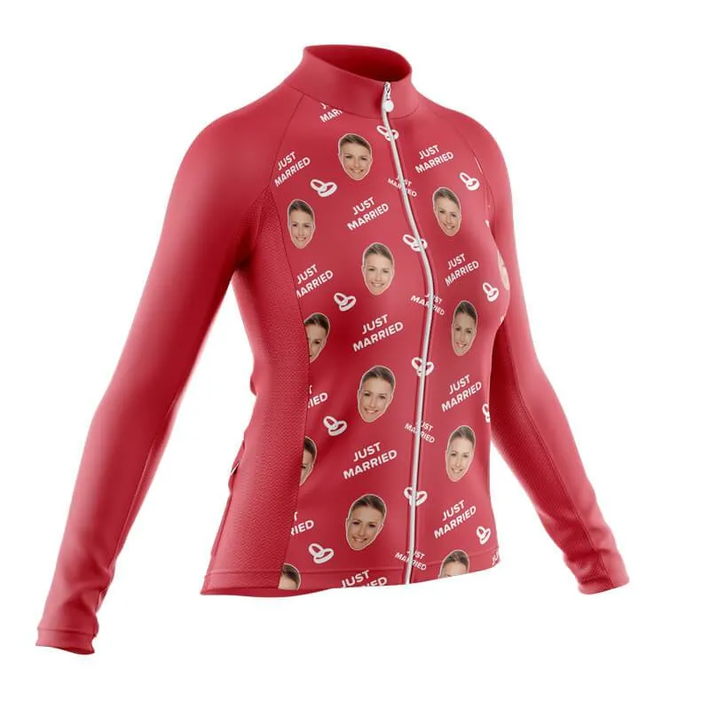 Just Married Custom Face Thermal Club Jersey (red)