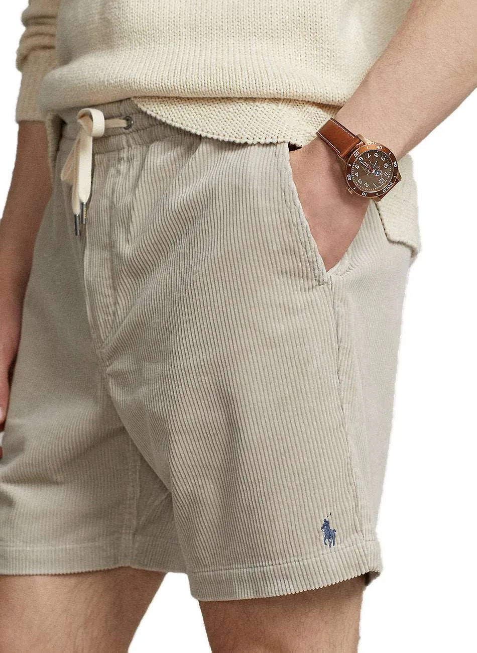 Khaki Cotton Corduroy Prepster Shorts