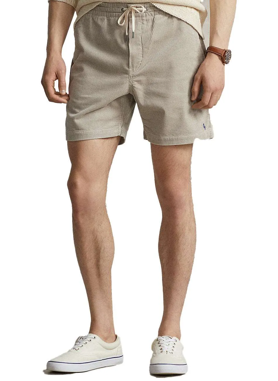 Khaki Cotton Corduroy Prepster Shorts