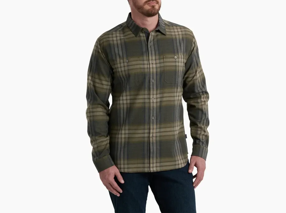 Kuhl Men's Fugitive Long Sleeve Flannel Shirt / Smokey Sage