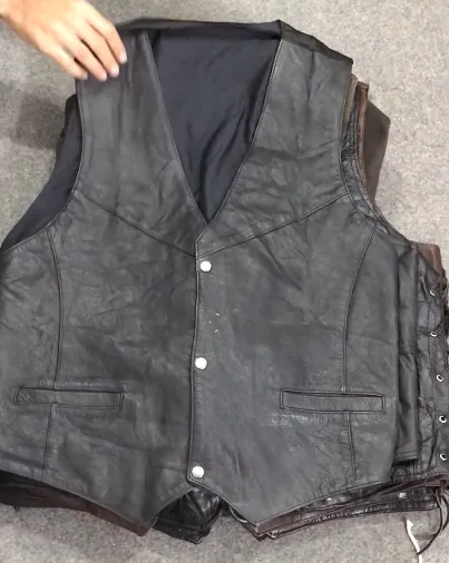 Leather waistcoats 30 pieces