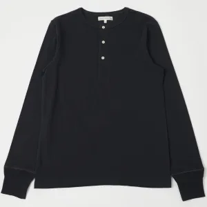 Merz b. Schwanen 206 Long Sleeve Henley - Charcoal