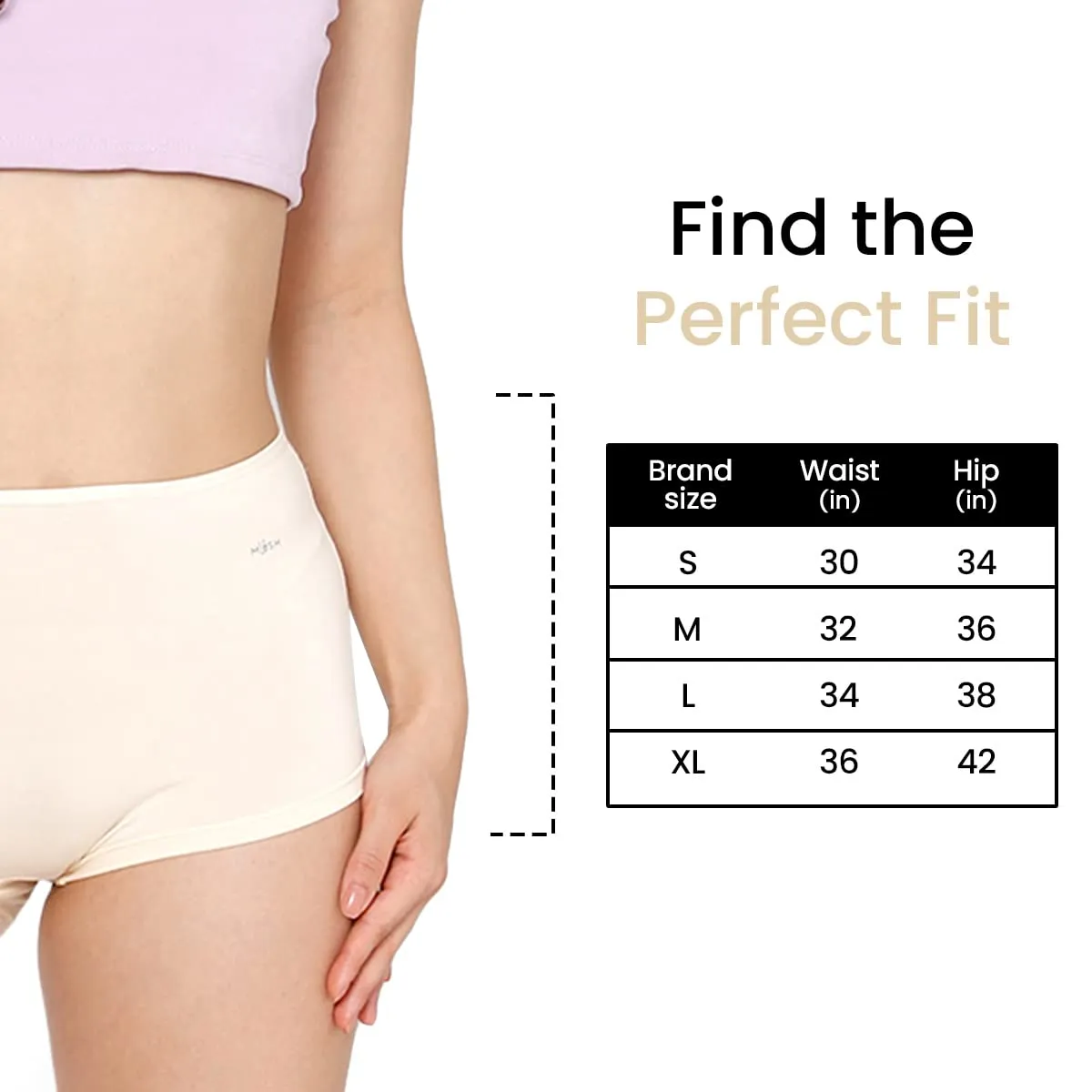 Mush Bamboo Boyshort Panties for Women | Ultra Soft Bamboo Underwear for Women | Breathable, Anti-Odor, Seamless & All Day Comfort PantiesPack of 3 (S, Beige)