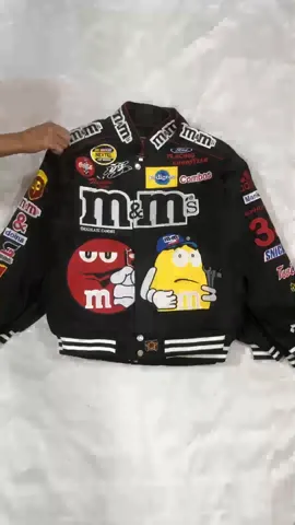 NASCAR Rework Style m&ms Black Racing Jackets All Sizes - 15 pcs