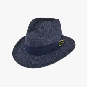 Navy Blue Henley Summer Fedora