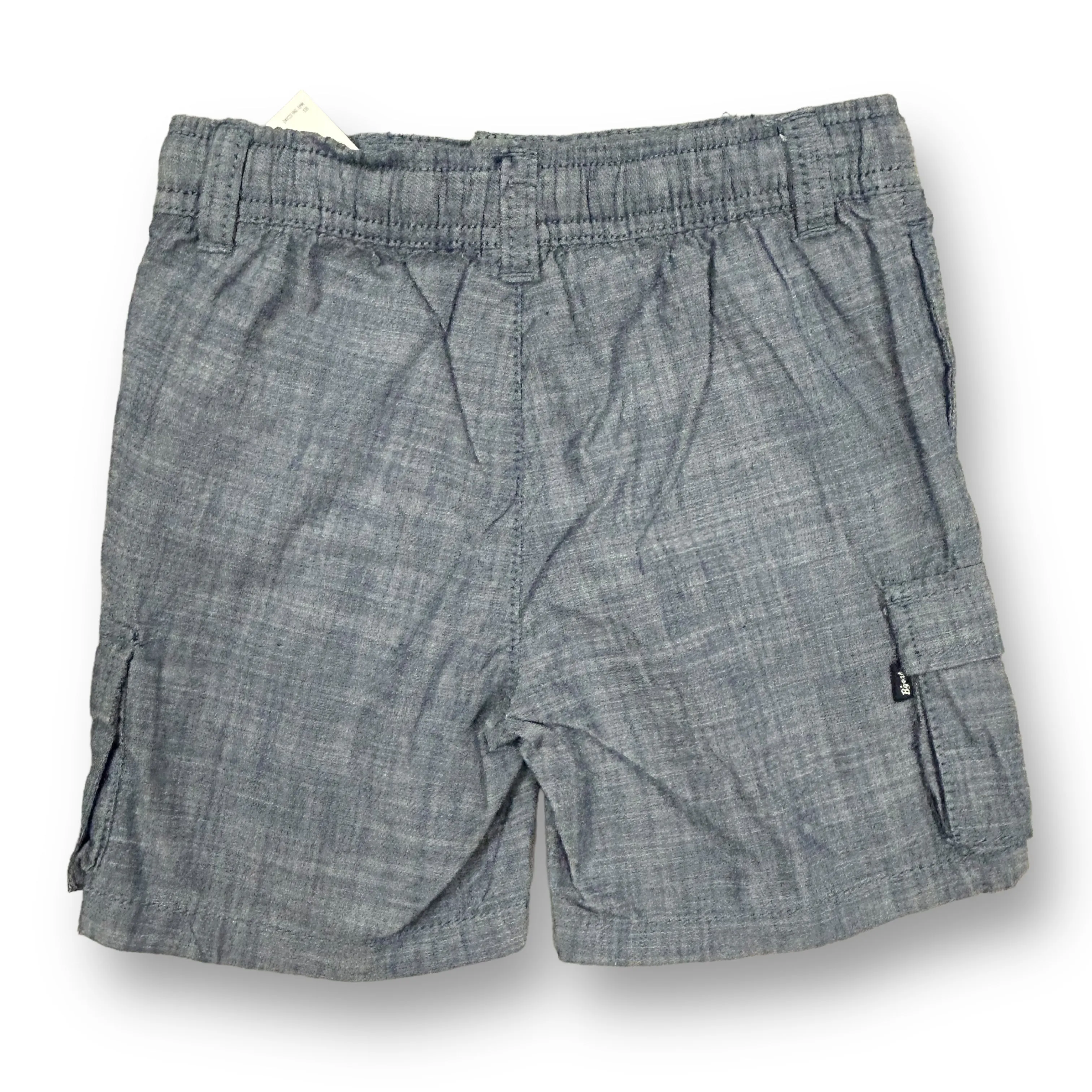 NEW! Boys OshKosh Size 24 Months Blue Khaki Elastic Waist Shorts