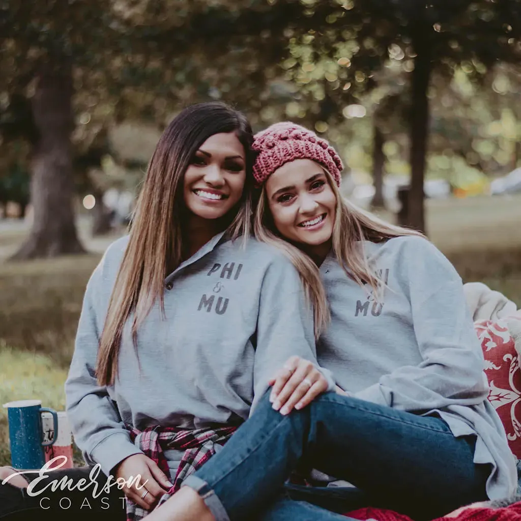 Phi Mu PR Thermal Long Sleeve Henley