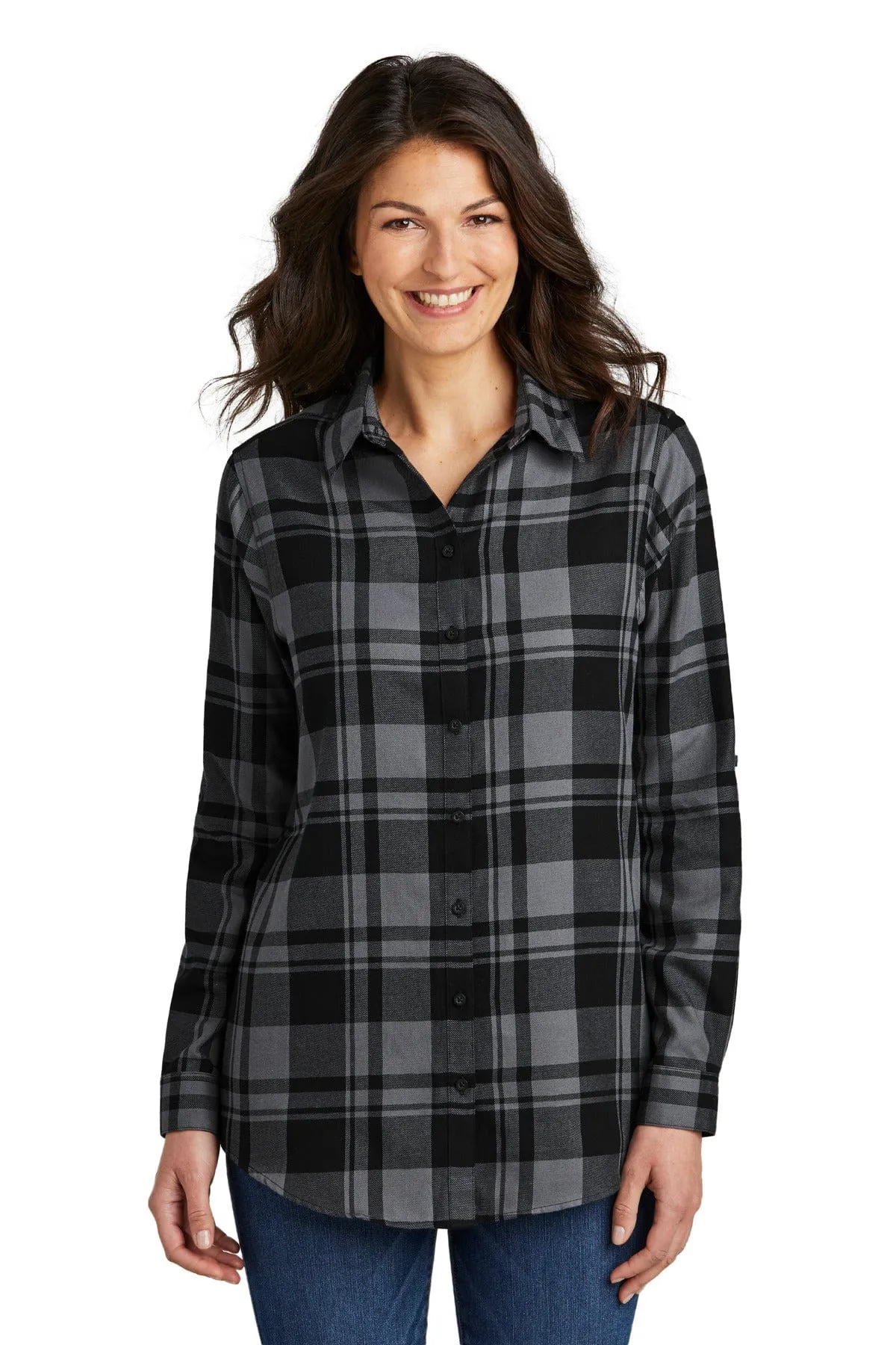 Port Authority ®  Ladies Plaid Flannel Tunic . LW668