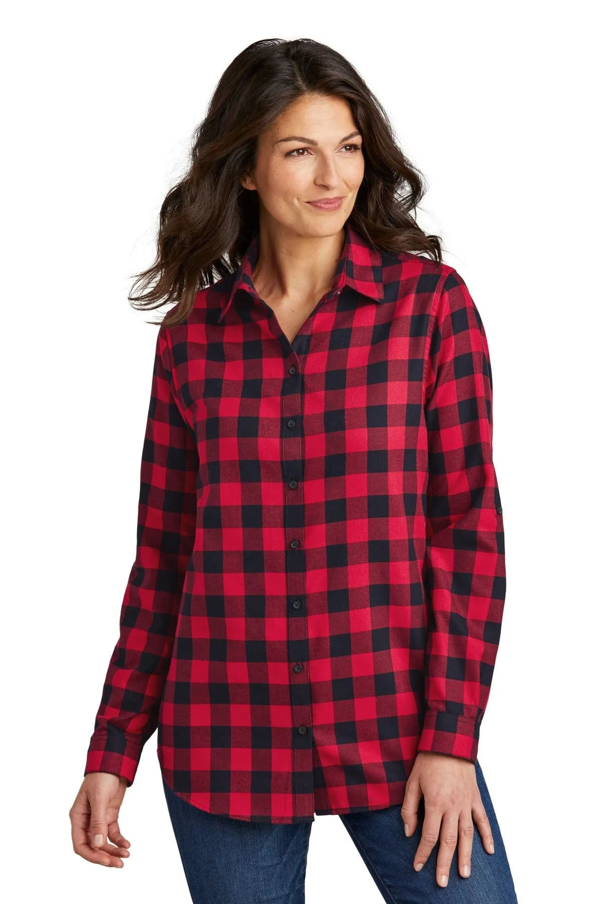 Port Authority ®  Ladies Plaid Flannel Tunic . LW668