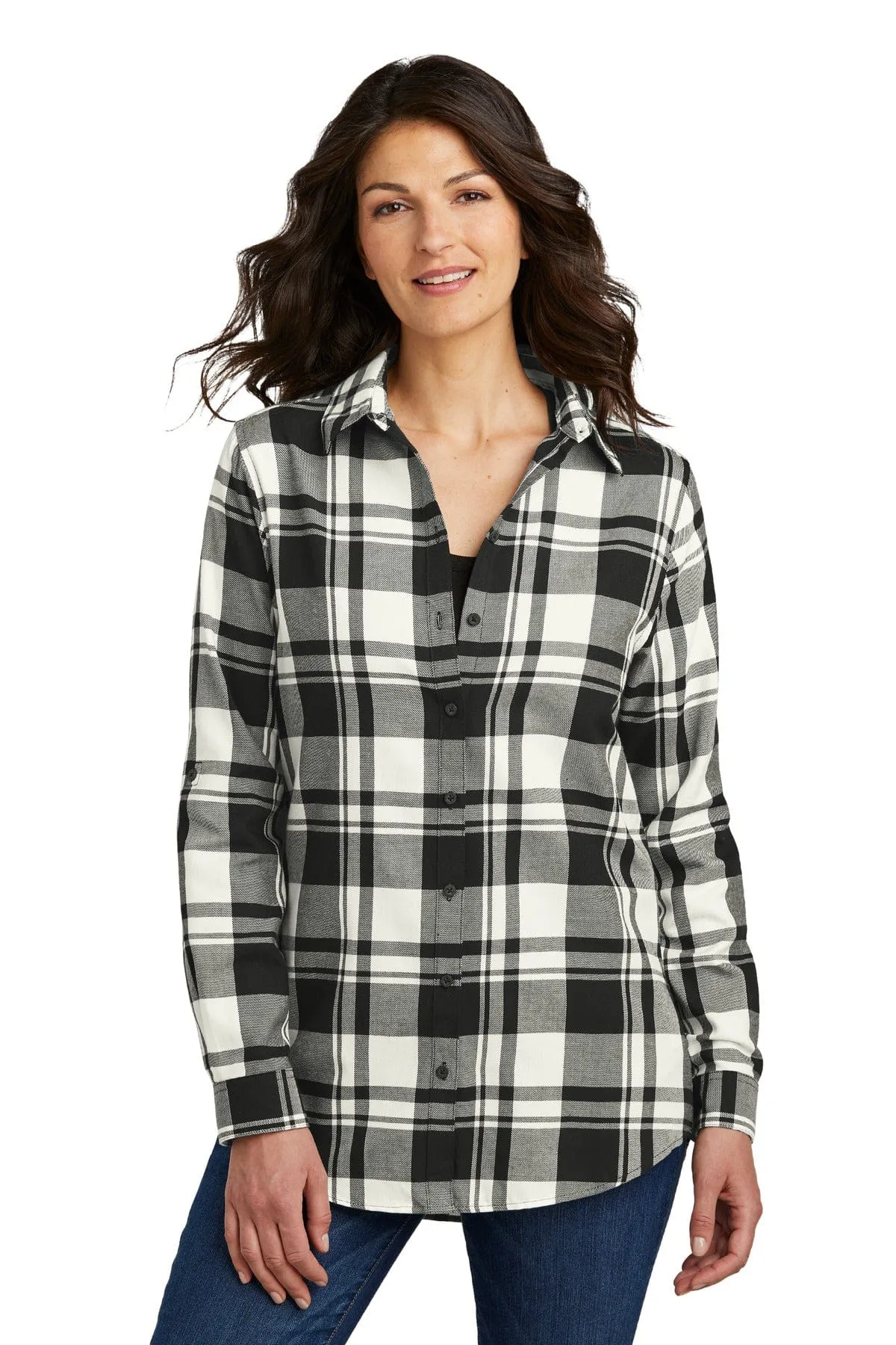 Port Authority ®  Ladies Plaid Flannel Tunic . LW668