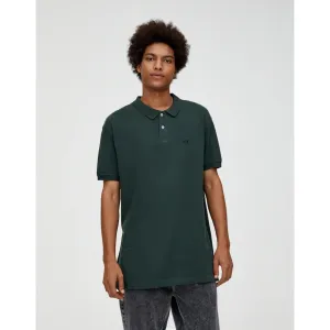 Pull & Bear Green Basic colored polo shirt