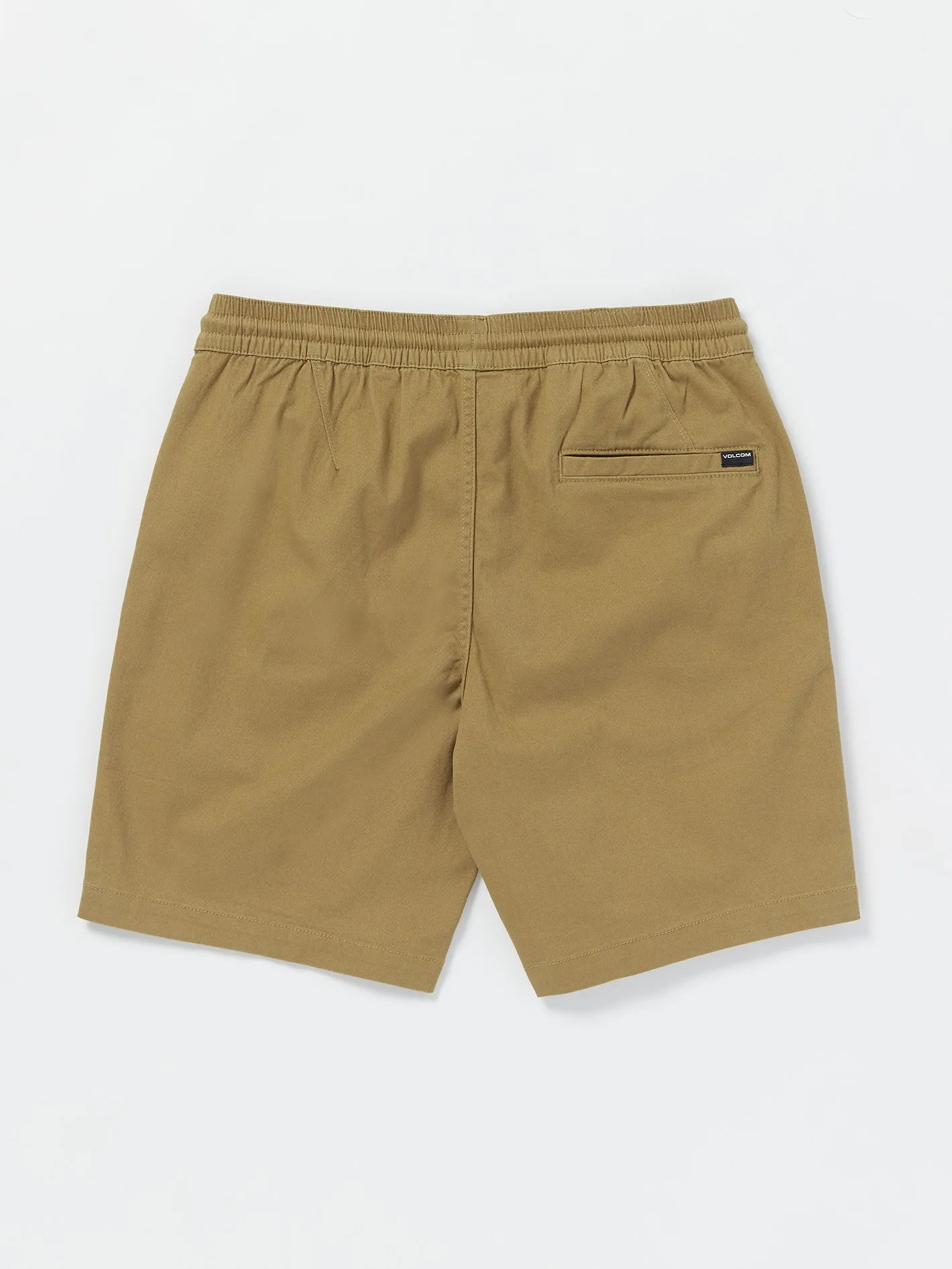 Road Trip Elastic Waist Stretch Shorts - Dark Khaki