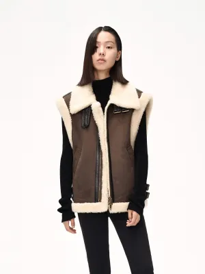 Shearling Trim Waistcoat