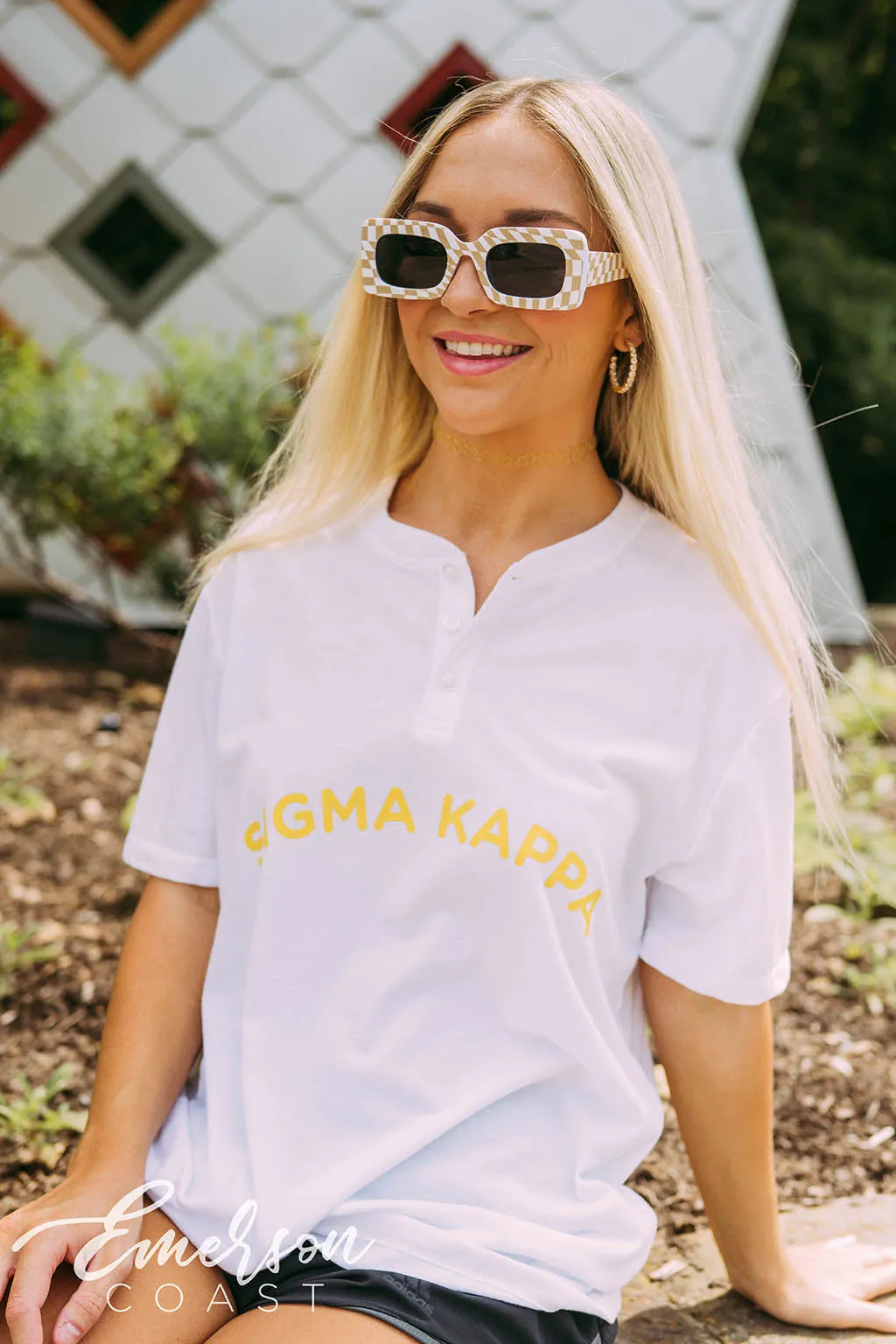 Sigma Kappa PR White Henley