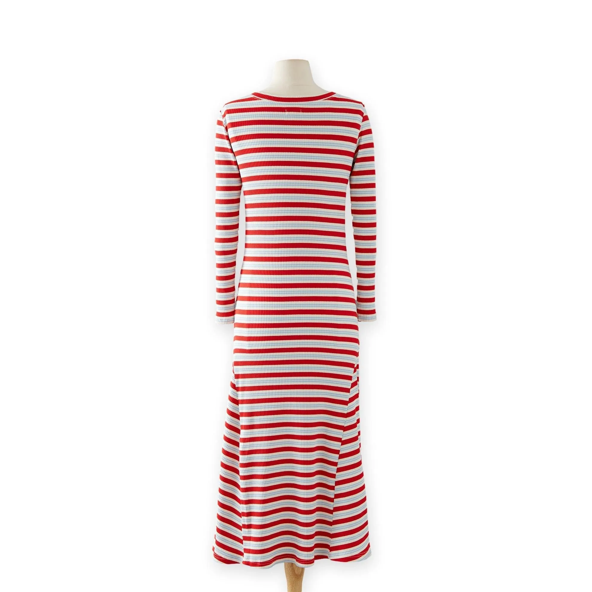 Striped Henley Knit Dress