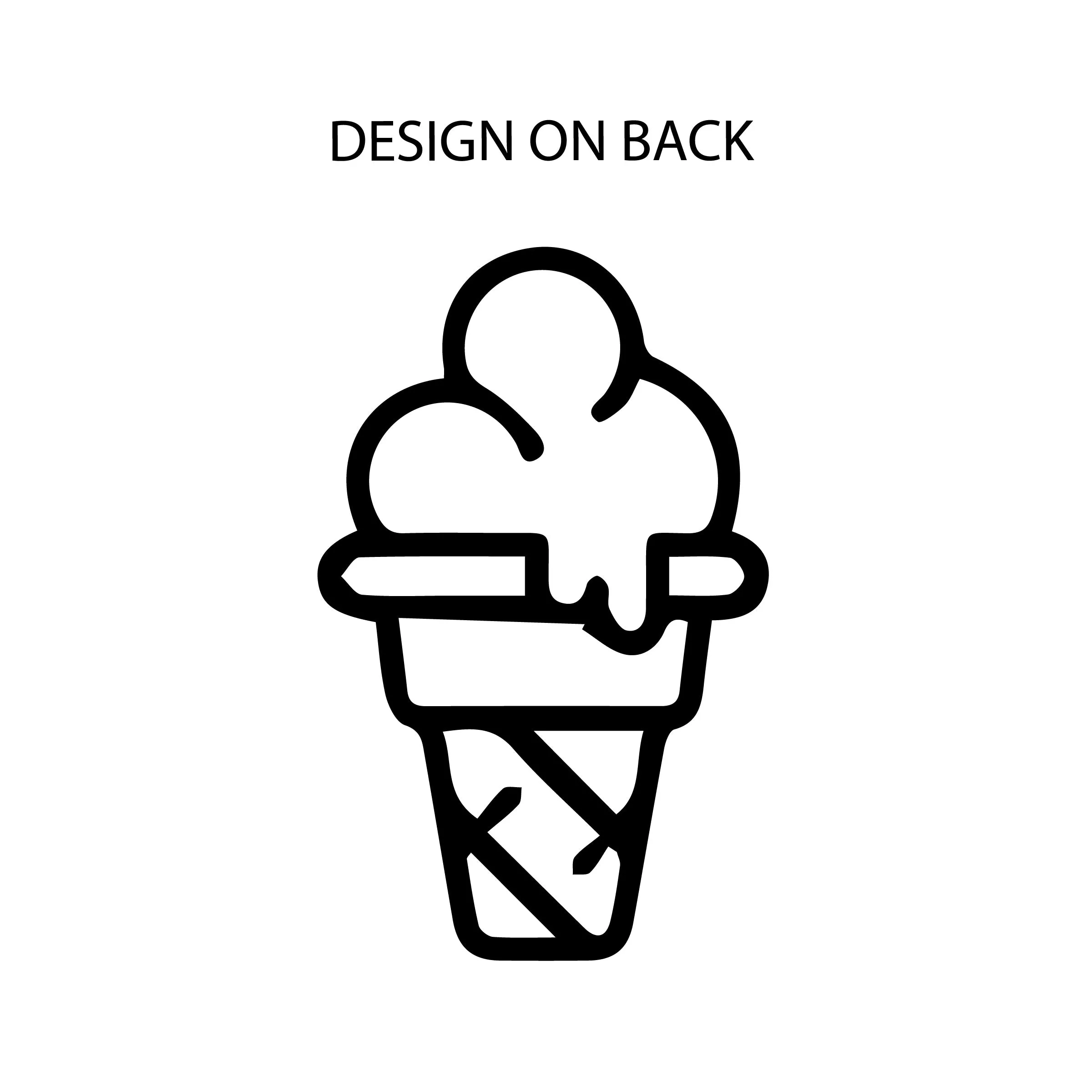 TEAM ICE CREAM - Single Cone on Back - One Piece Baby Sleeper