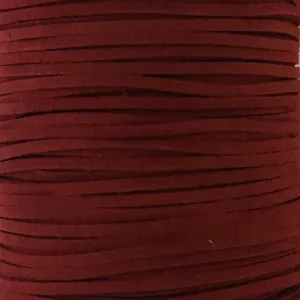 Wine Faux Suede Leather Cord per metre